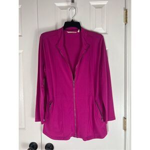 Soft Sureoundings Womens Fuschia Jacket Size M